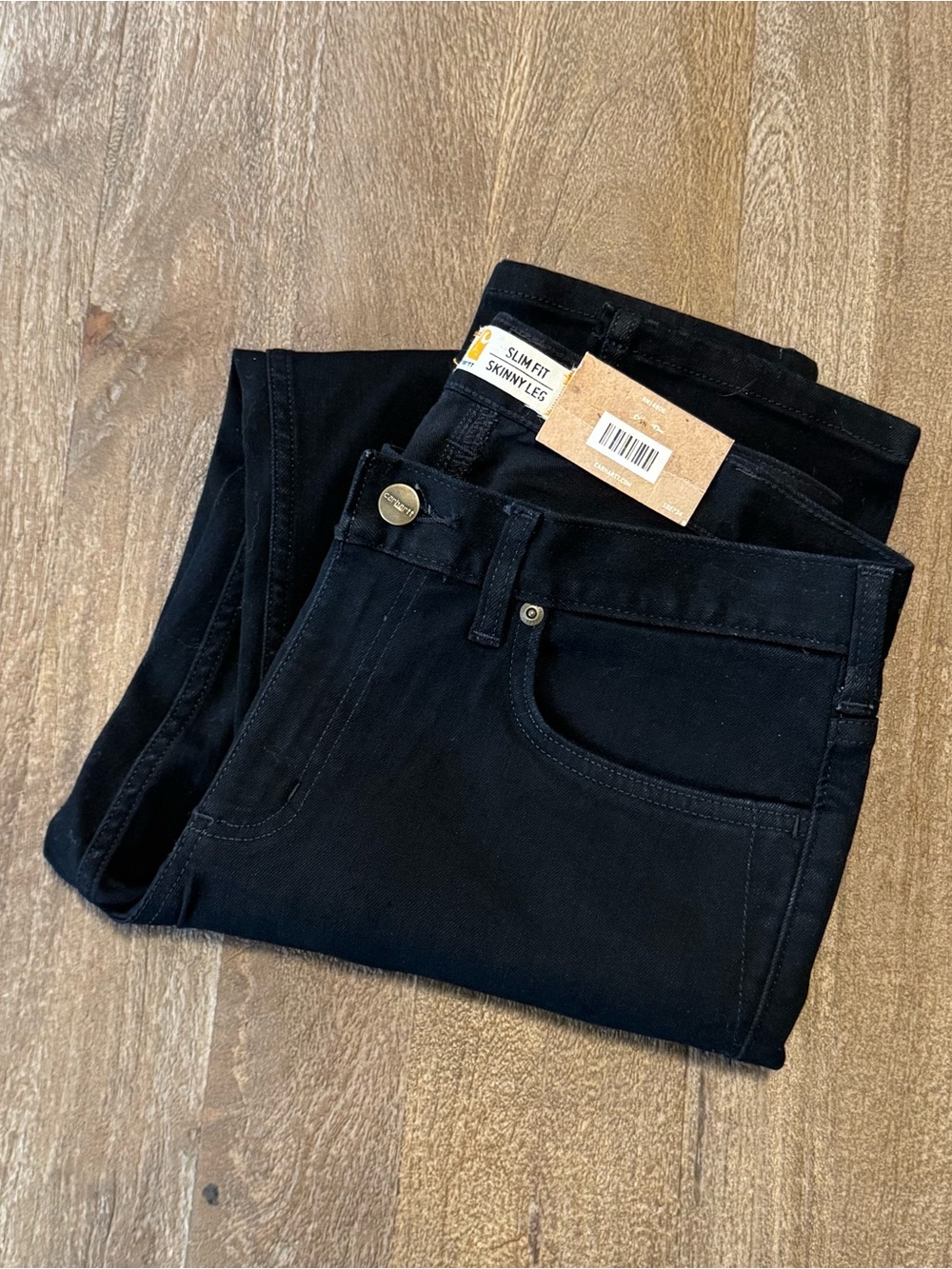 Carhartt Women’s Slim Fit Skinny Leg Layton  Jeans Black Size 8 Tall NWT